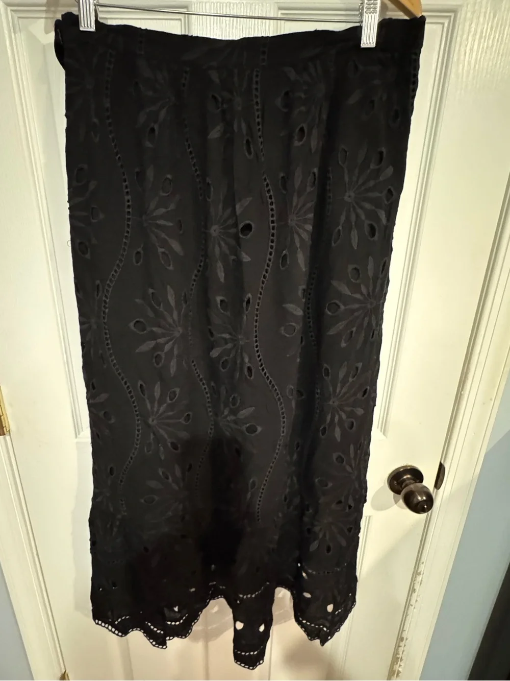 Anthropologie Mauve Eyelet Wrap Skirt - Picture 11 of 13
